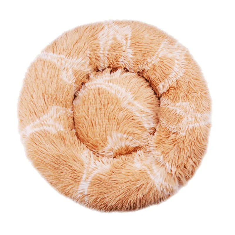 Round Plush Pet Bed for Dogs & Cats | Super Soft, Warm & Comfortable Sleeping Bed (40–90cm)