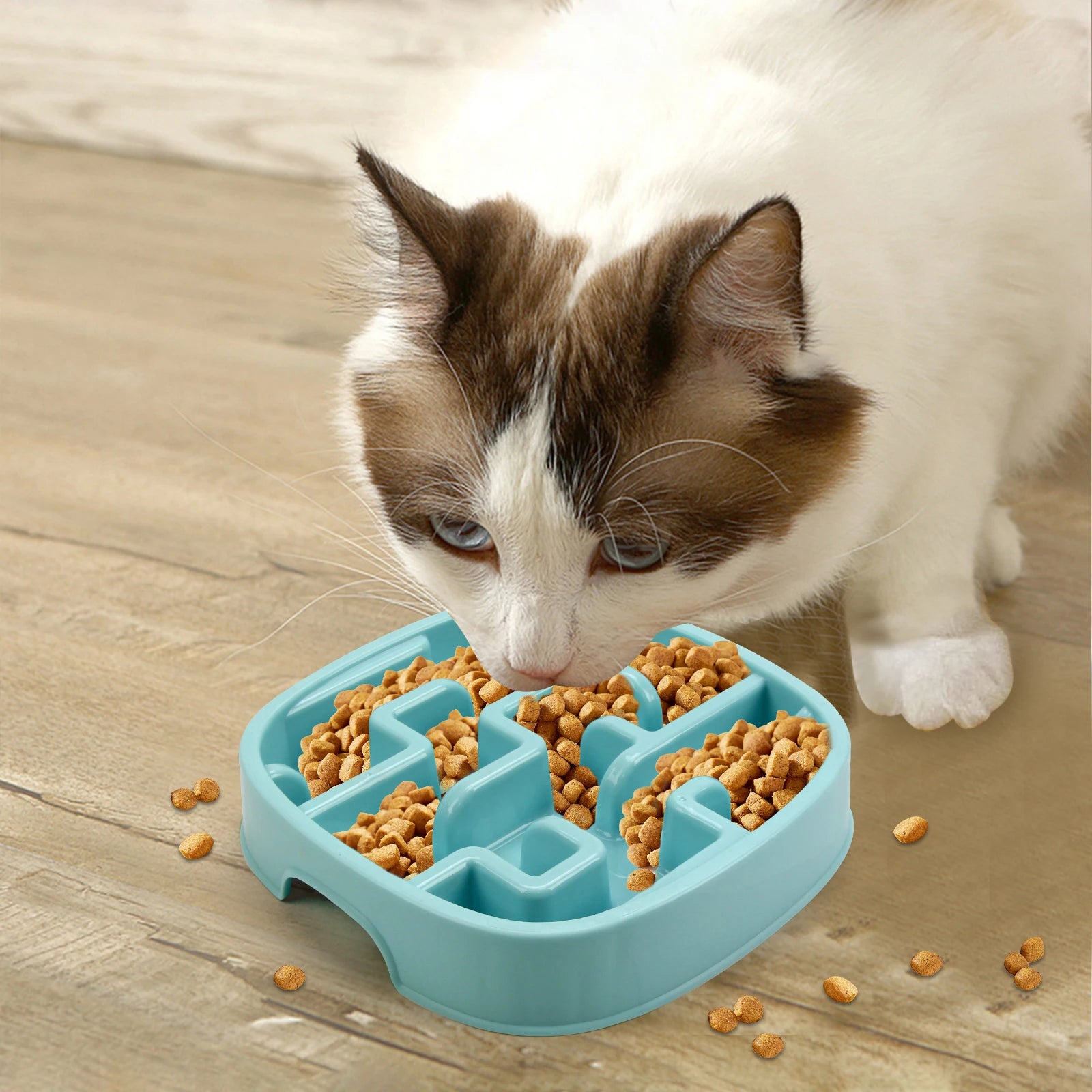 Pet Dog Cat Slow Feeder Bowl Fun Non Slip Anti-Gulping Slower Food Feeding Dishes Eco Dog Bowl for Large Medium Small Cat Dogs Puppy