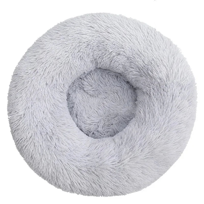 Round Plush Pet Bed for Dogs & Cats | Super Soft, Warm & Comfortable Sleeping Bed (40–90cm)
