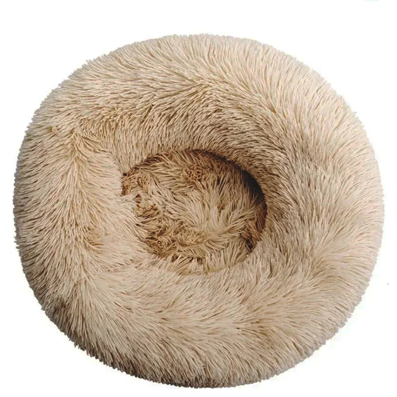 Round Plush Pet Bed for Dogs & Cats | Super Soft, Warm & Comfortable Sleeping Bed (40–90cm)