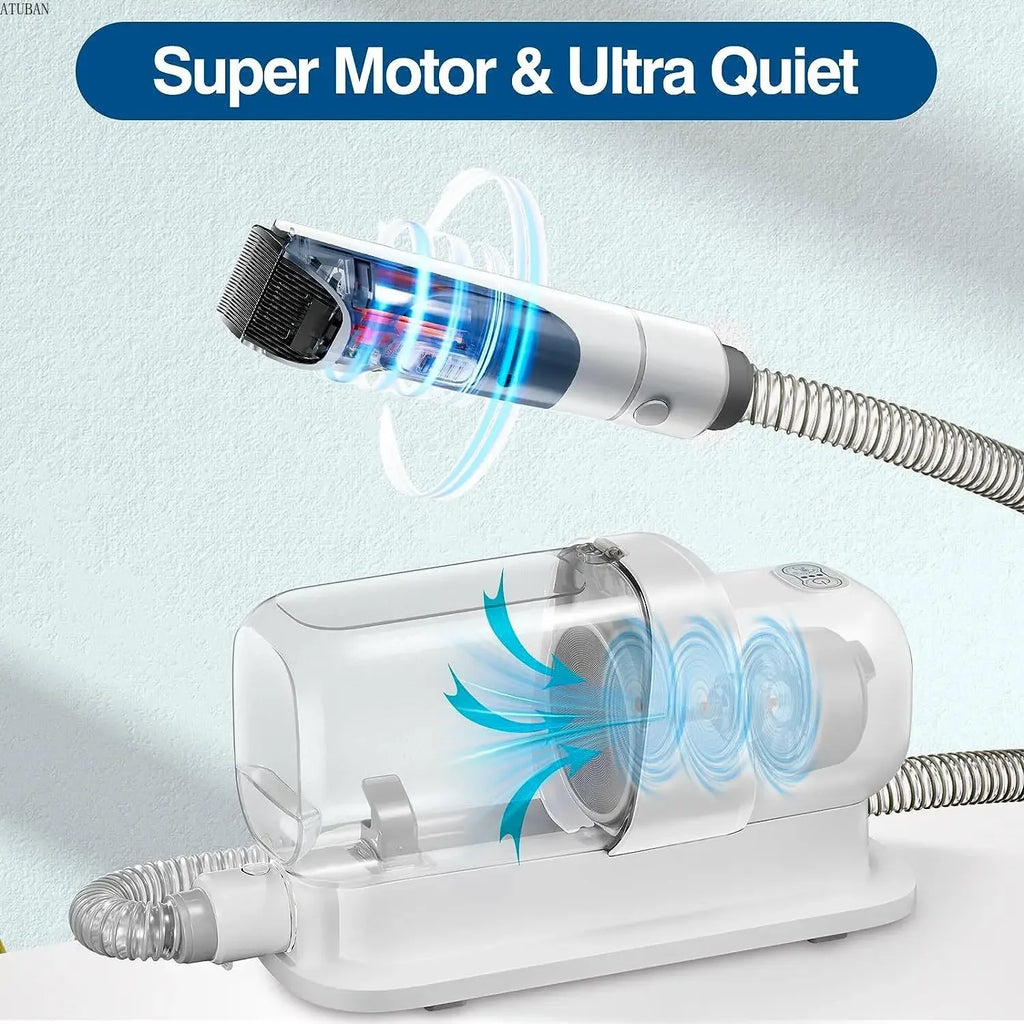 Dog Grooming Vacuum & Pet Hair Remover Kit – 2.3L Pet Grooming Vacuum Cleaner for Dogs & Cats