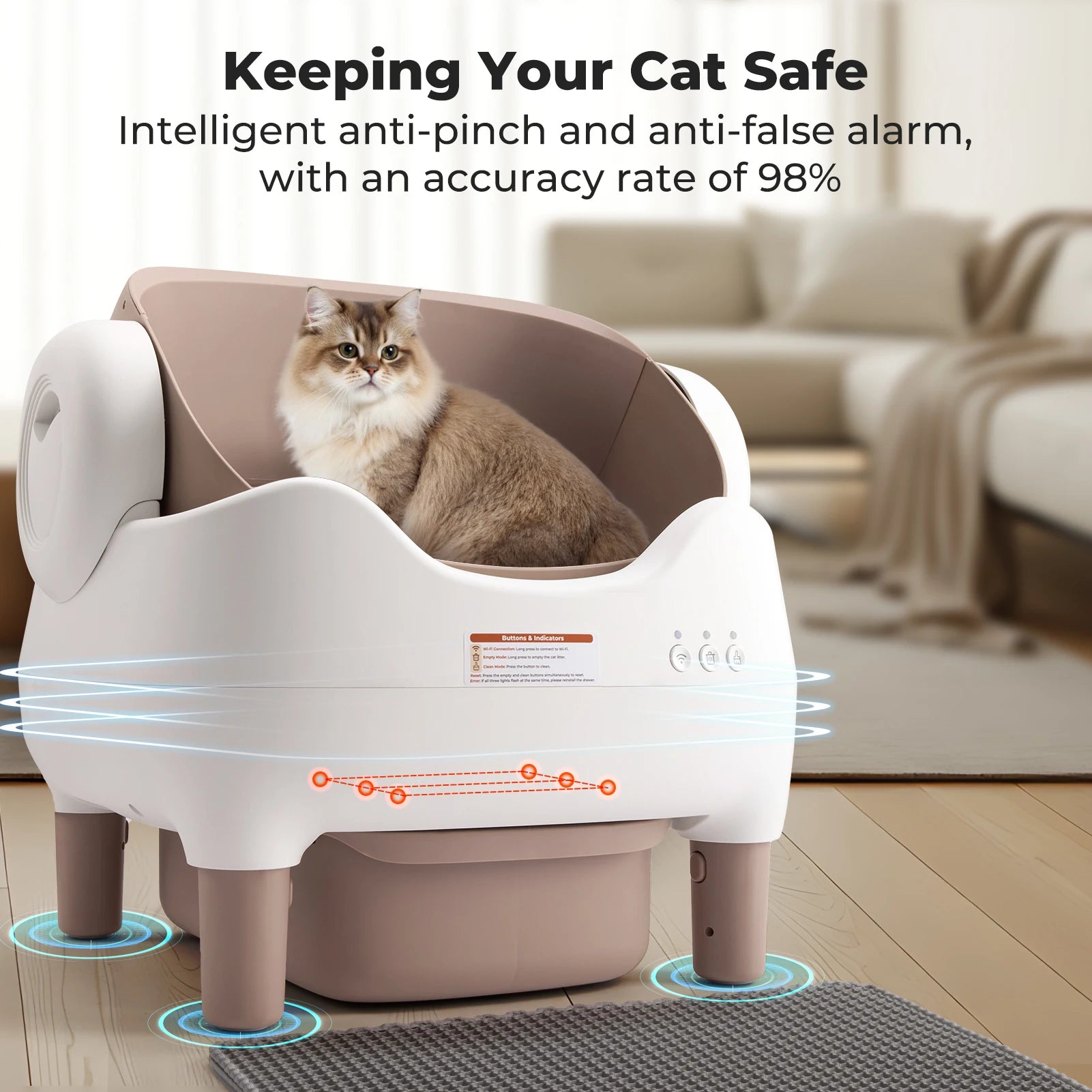 Smart Self-Cleaning Cat Litter Box with APP Control – Odor-Free, Multi-Cat Automatic Litter Box | Affordable Alternative to Litter-Robot – Save $200 Today