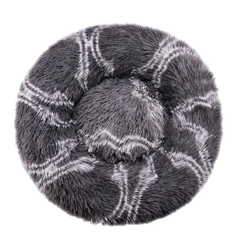 Round Plush Pet Bed for Dogs & Cats | Super Soft, Warm & Comfortable Sleeping Bed (40–90cm)