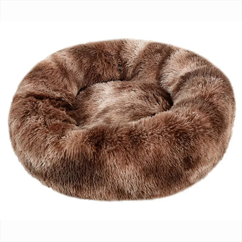 Round Plush Pet Bed for Dogs & Cats | Super Soft, Warm & Comfortable Sleeping Bed (40–90cm)