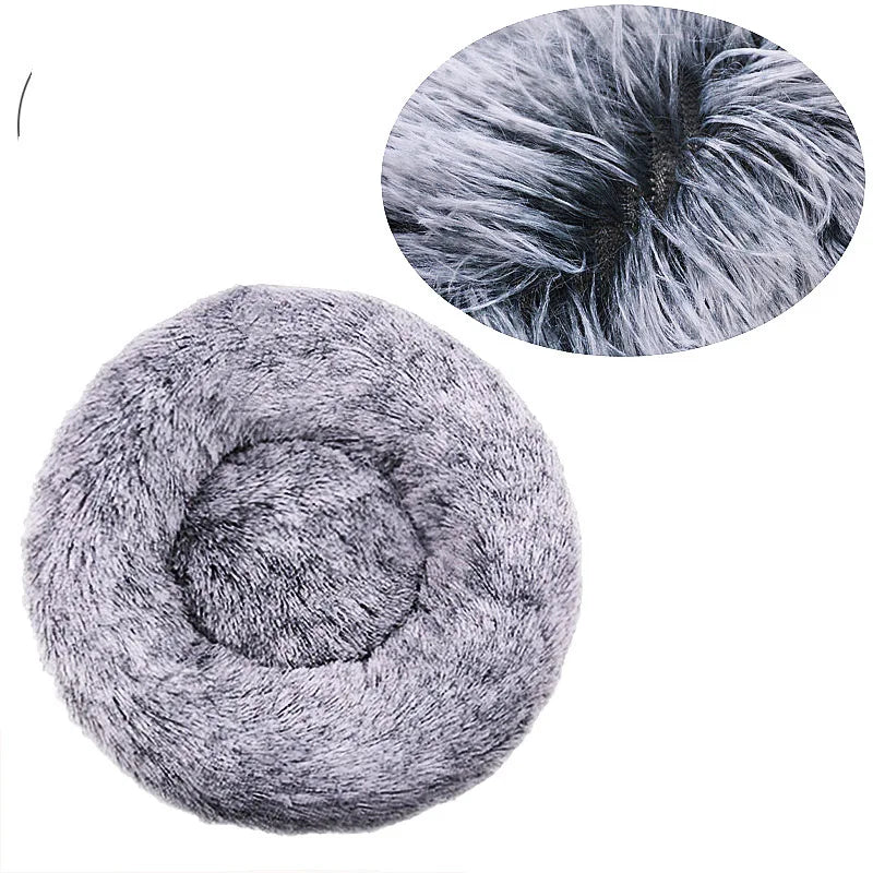 Round Plush Pet Bed for Dogs & Cats | Super Soft, Warm & Comfortable Sleeping Bed (40–90cm)