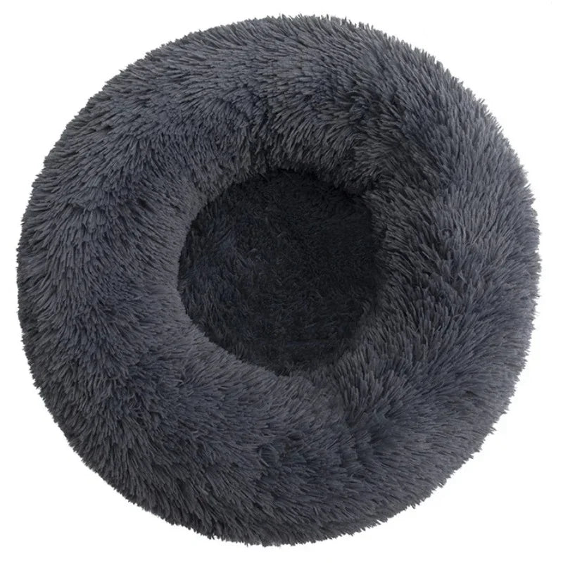 Round Plush Pet Bed for Dogs & Cats | Super Soft, Warm & Comfortable Sleeping Bed (40–90cm)