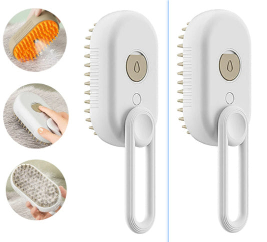 3-in-1 Electric Pet Steam Brush for Cats & Dogs – Grooming Comb, Hair Removal & Massage
