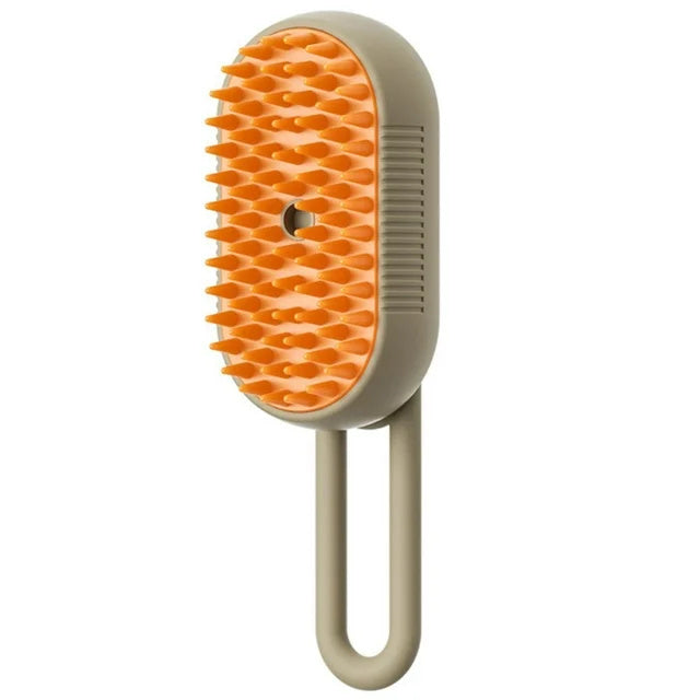 3-in-1 Electric Pet Steam Brush for Cats & Dogs – Grooming Comb, Hair Removal & Massage